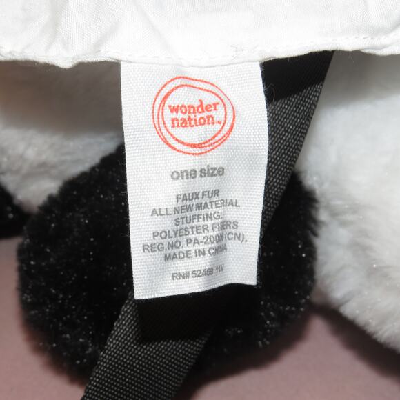 Wonder Nation Rainbow Panda Plush Fuzzy Animal Girls Backpack Bag - Picture 6 of 6